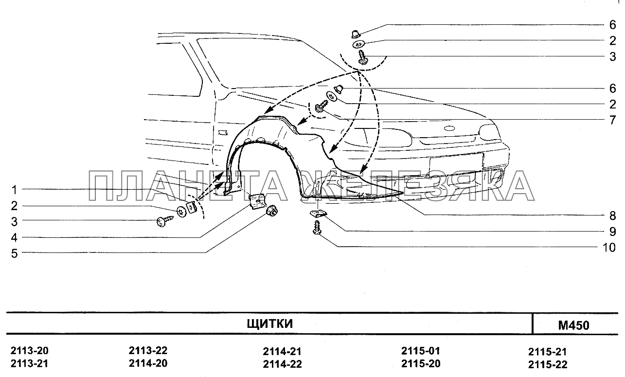 Щитки ВАЗ-2114